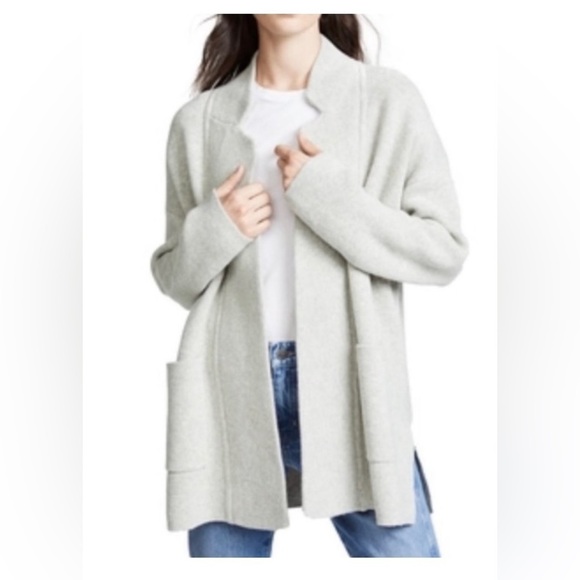 Madewell Merino Wool Blend Spencer Sweater Open Front Cardigan Oversized Sz XXS - Picture 2 of 11